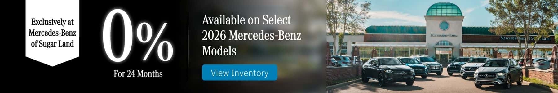 0% for 24 mo. on Select 2026 Mercedes-Benz Models