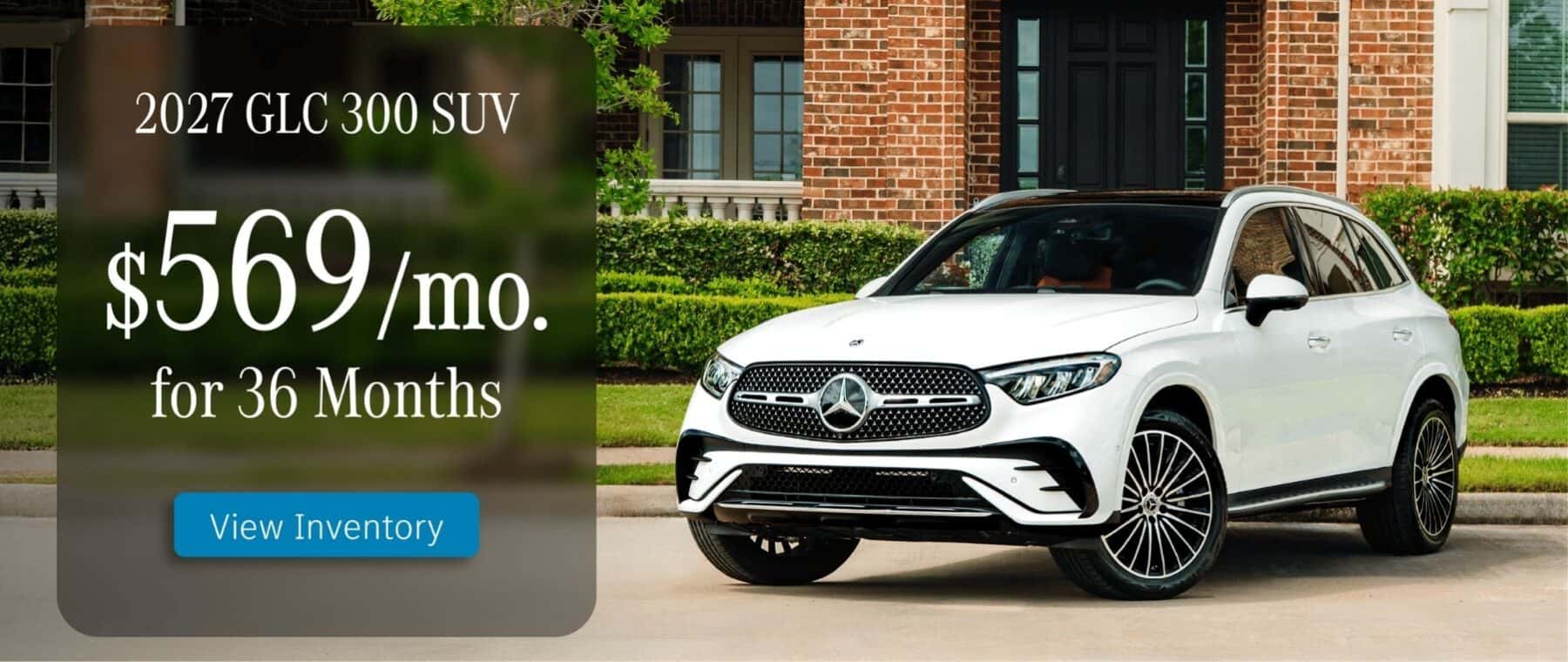 2027 Mercedes-Benz GLC for $569/mo. for 36 months