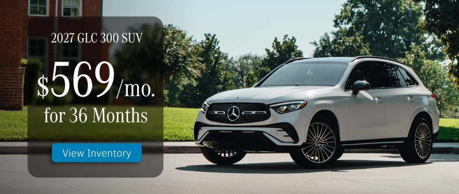 2027 Mercedes-Benz GLC for $569/mo. for 36 months