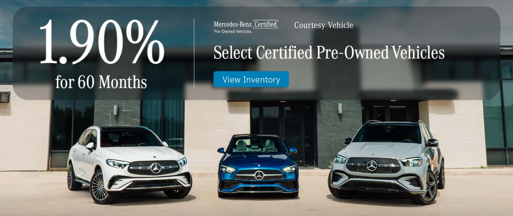 1.90% for 60 Months on Select Certified Pre-Owned Mercedes-Benz Vehicles at Mercedes-Benz of Sugar Land