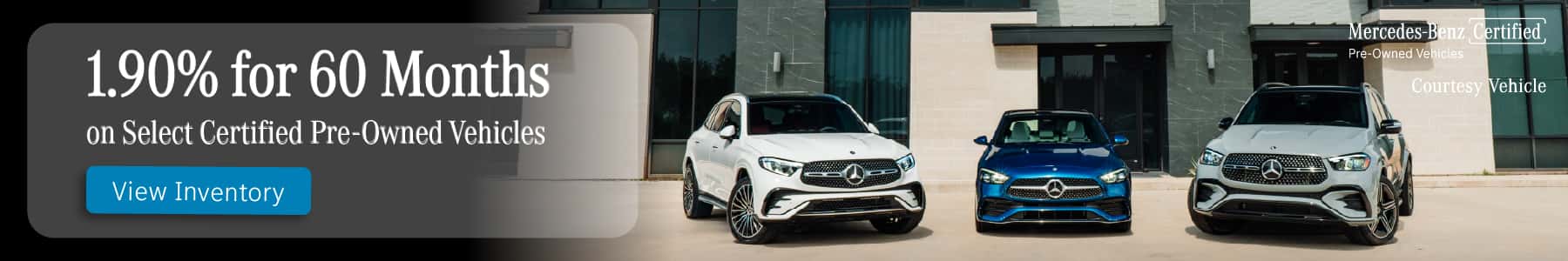 1.90% for 60 Months on Select Certified Pre-Owned Mercedes-Benz Vehicles at Mercedes-Benz of Sugar Land