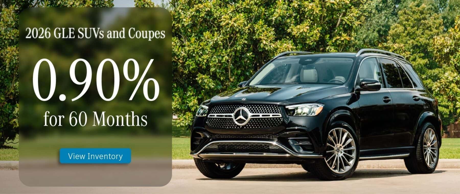 0.90% for 60 Months on 2026 Mercedes-Benz GLE SUVs and Coupes at Mercedes-Benz of Sugar Land
