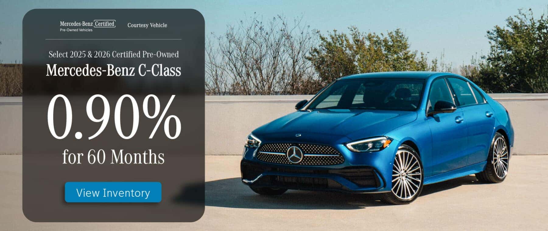 0.90% for 60 Months on Select Certified Pre-Owned C-Class Sedans at Mercedes-Benz of Sugar Land
