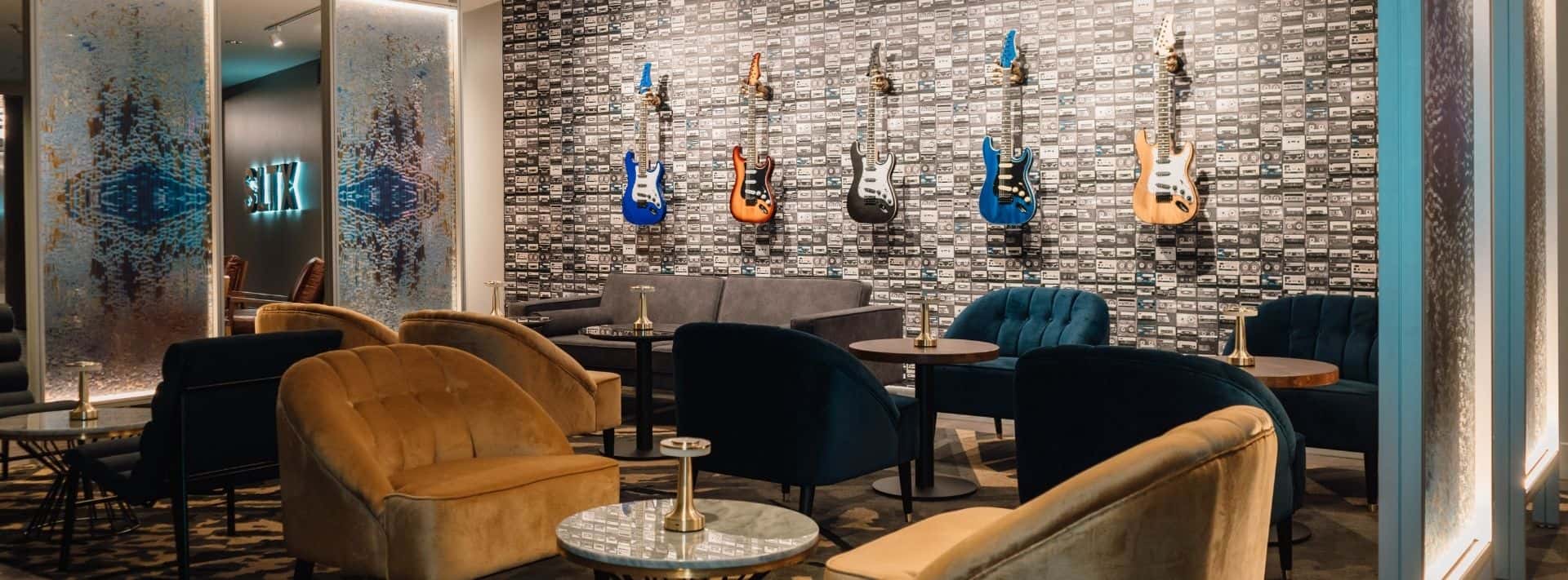 Interior of the Mercedes-Benz of Sugar Land Lounge at Smart Financial Centre