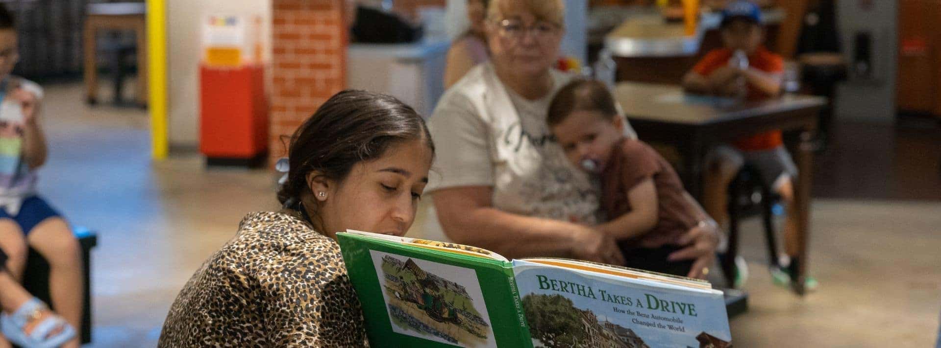 Bertha Benz Reading at Fort Bend Children's Discovery Center