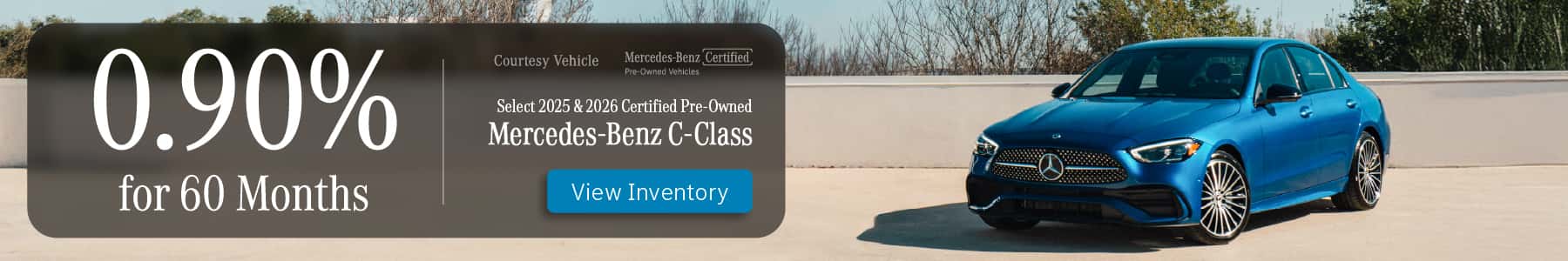 0.90% for 60 Months on Select Certified Pre-Owned C-Class Sedans at Mercedes-Benz of Sugar Land