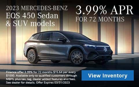 2023 EQS 450 Sedan & SUV models 3.99% APR for 72 months