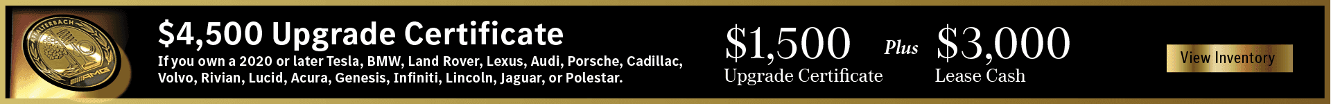 $4,500 Upgrade Certificate