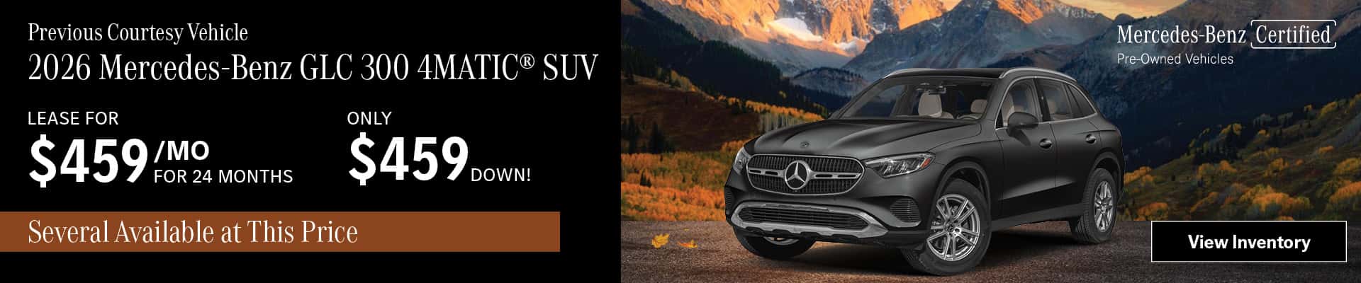 Previous Courtesy Vehicle 2026 Mercedes-Benz GLC 300 4MATIC®