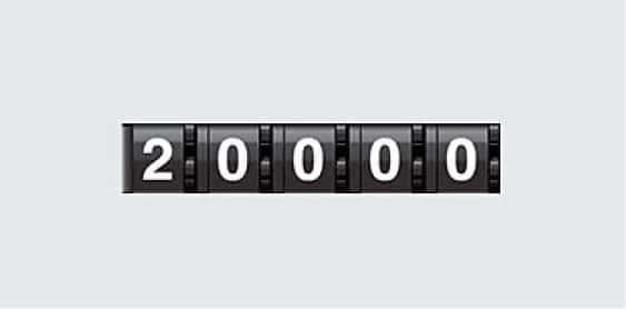odometer reading 20,000 miles