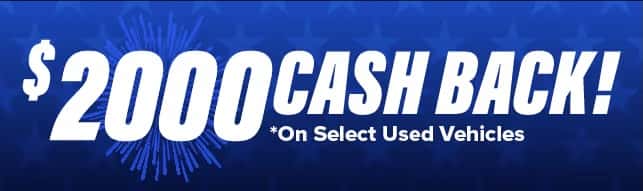 $2000 Cash Back