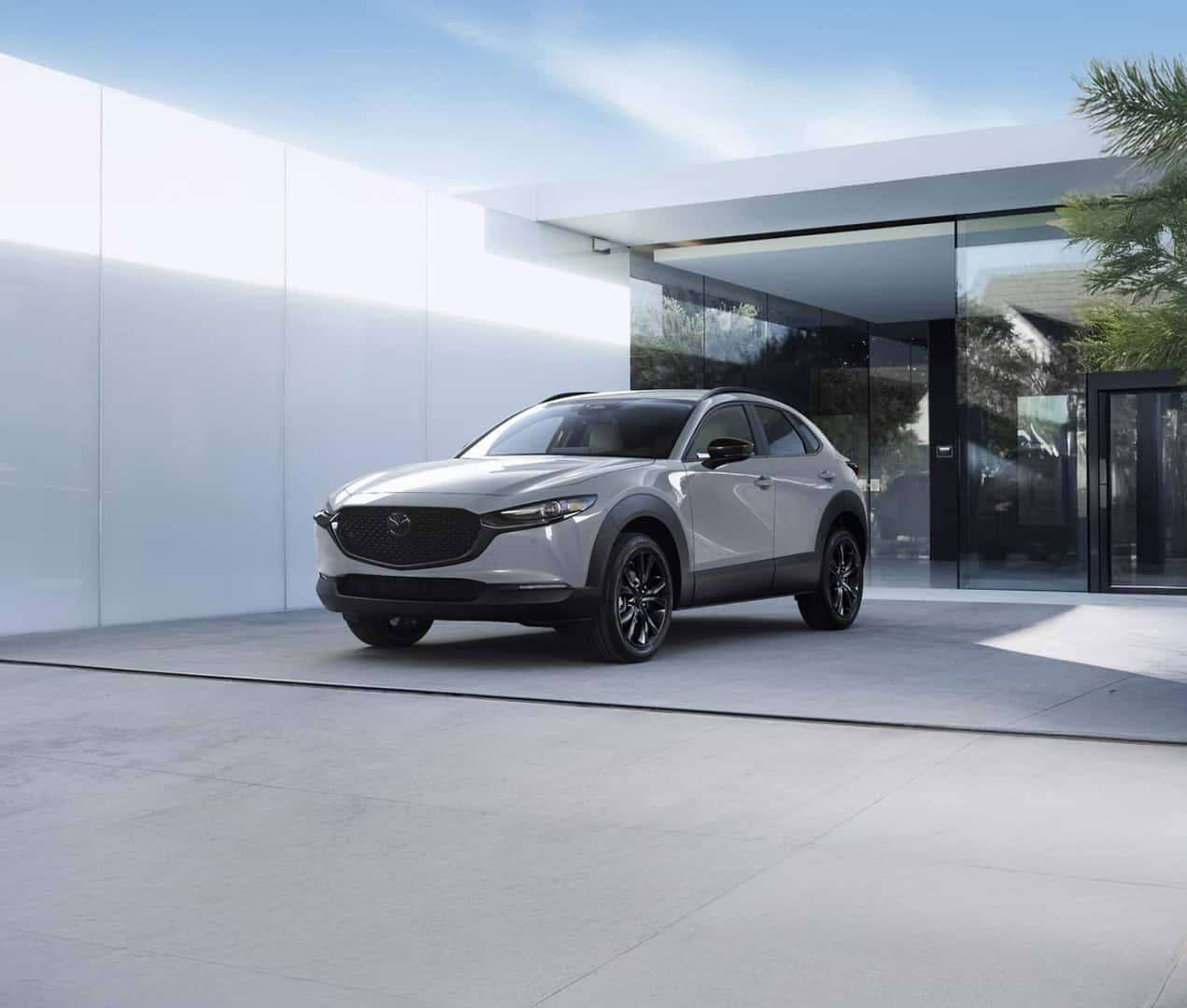 Light Gray 2026 Mazda CX-30 Parked in driveway