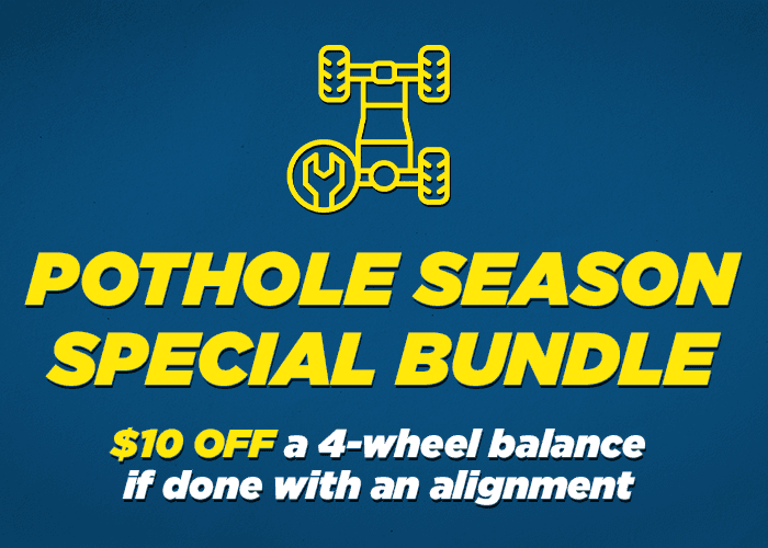 $10 off a 4wheel balance if done with an alignment
