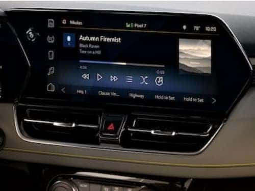 2024 Chevrolet Trailblazer close up view of touchscreen display