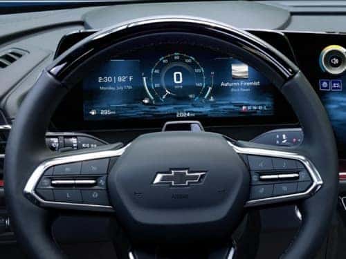 2024 Chevrolet Traverse view of driver information panel and steering wheel