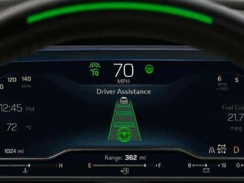 2024 Chevy Suburban view of driver assist feature displayed on drivers dash