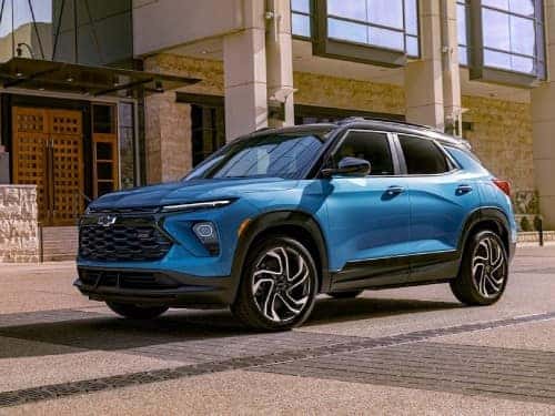 2025 Chevrolet Trailblazer RS trim exterior view parked on a street