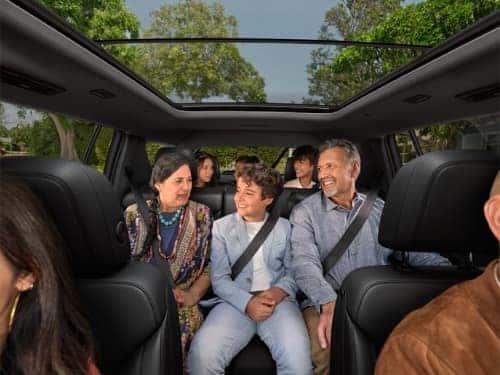 2025 Chevrolet Traverse view of large family sitting in back seats