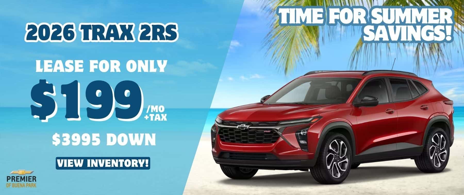 2026 Trax 2RS Lease for only $199 / per mo