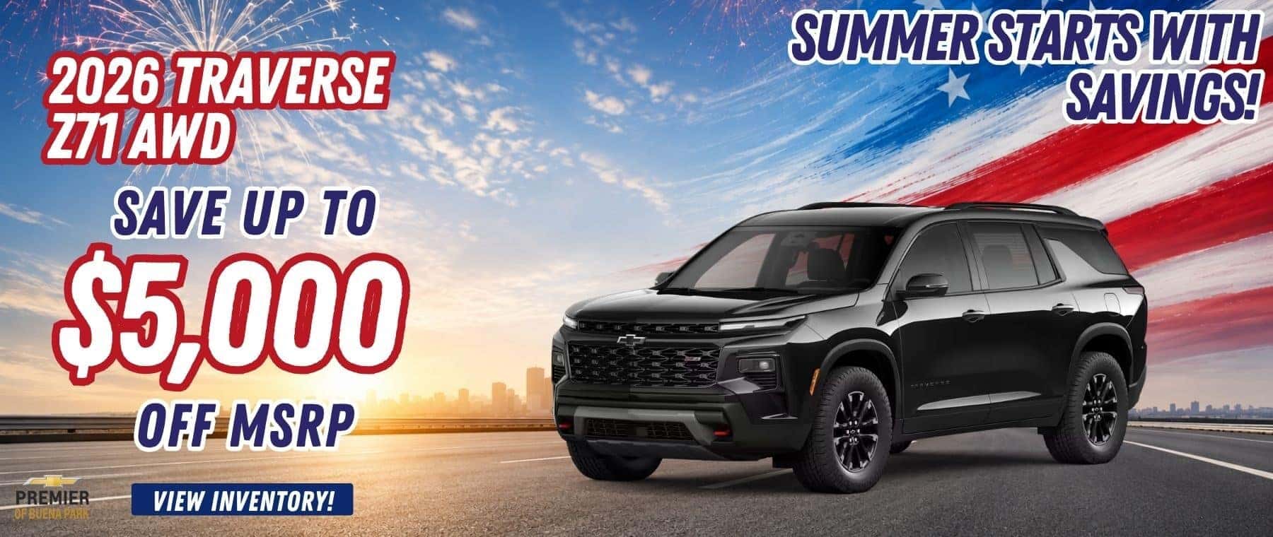 New 2026 Traverse Z71 AWD, Save $5,000 off MSRP (includes dealer document processing charge