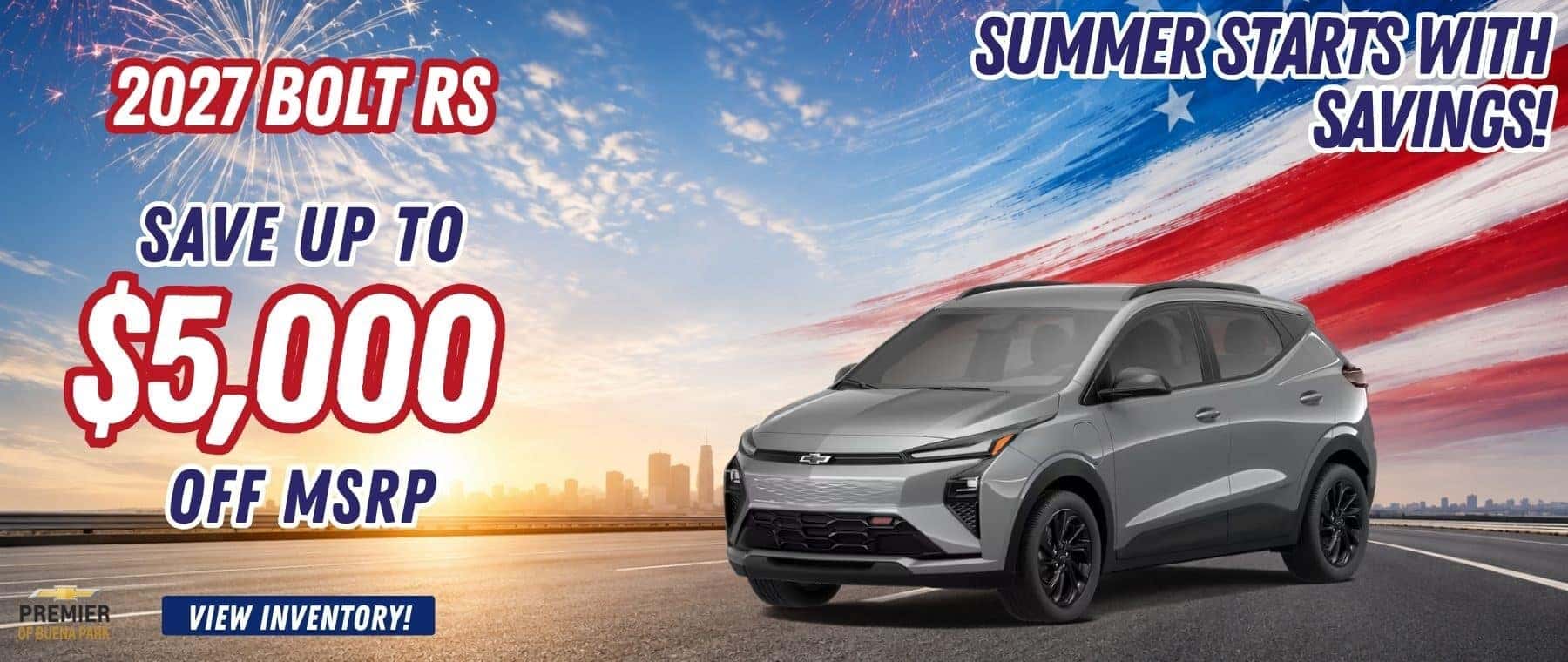 New 2027 Bolt RS, Save $5,000 off MSRP (includes dealer document processing charge)