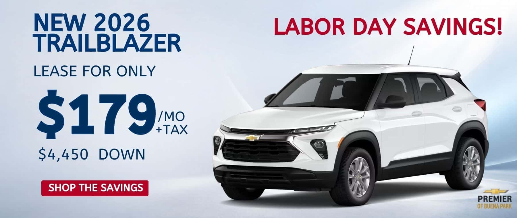 ****Lease a new 2026 Trailblazer for $179 a month plus tax for 24 months with $4,450 due at signing.