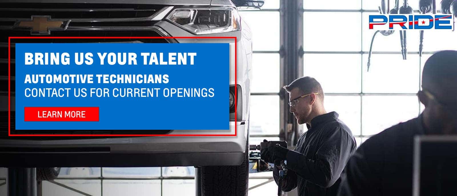 Bring Us Your Talent Automotive Technicians - Contact Us for Current Openings