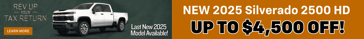 Up to $4500 off new 2025 Silverado 2500 HD