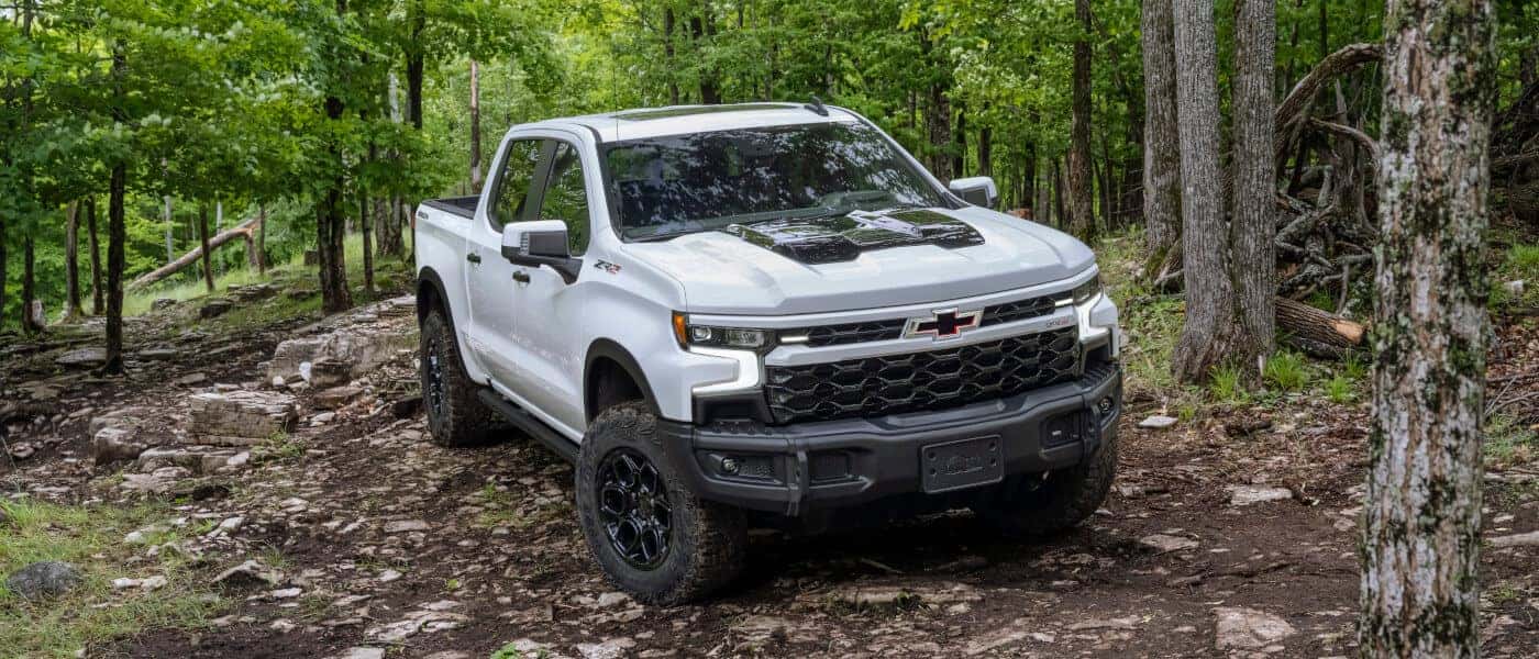 2026Chevy-Silverado1500-ExteriorParkedInAForest