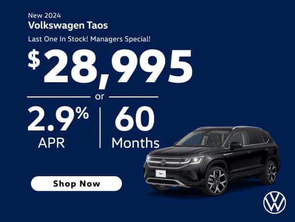 New 2024 Taos – LAST ONE! MANAGER'S SPECIAL! Price $28,995!