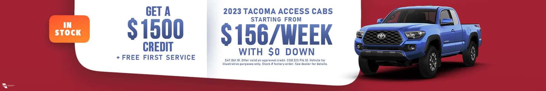 Now Available Tacoma Access Cab