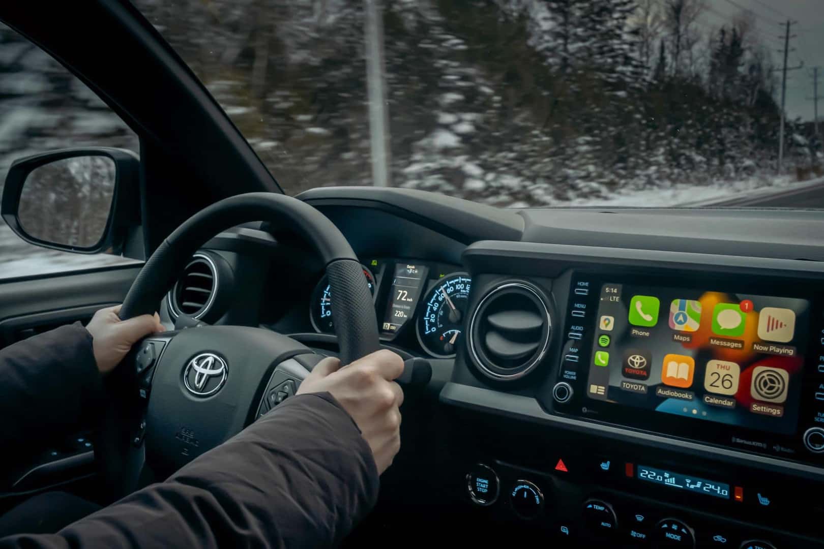 A interior of a 2023 Toyota Tacoma