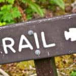 Hiking Trail Wood Sign