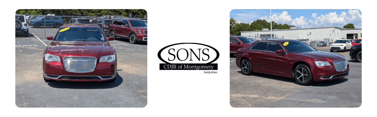 Chrysler Vehicle showcased at SONS CDJR of Montgomery.