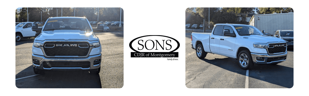 Ram 1500 truck at SONS CDJR of Montgomery dealership.