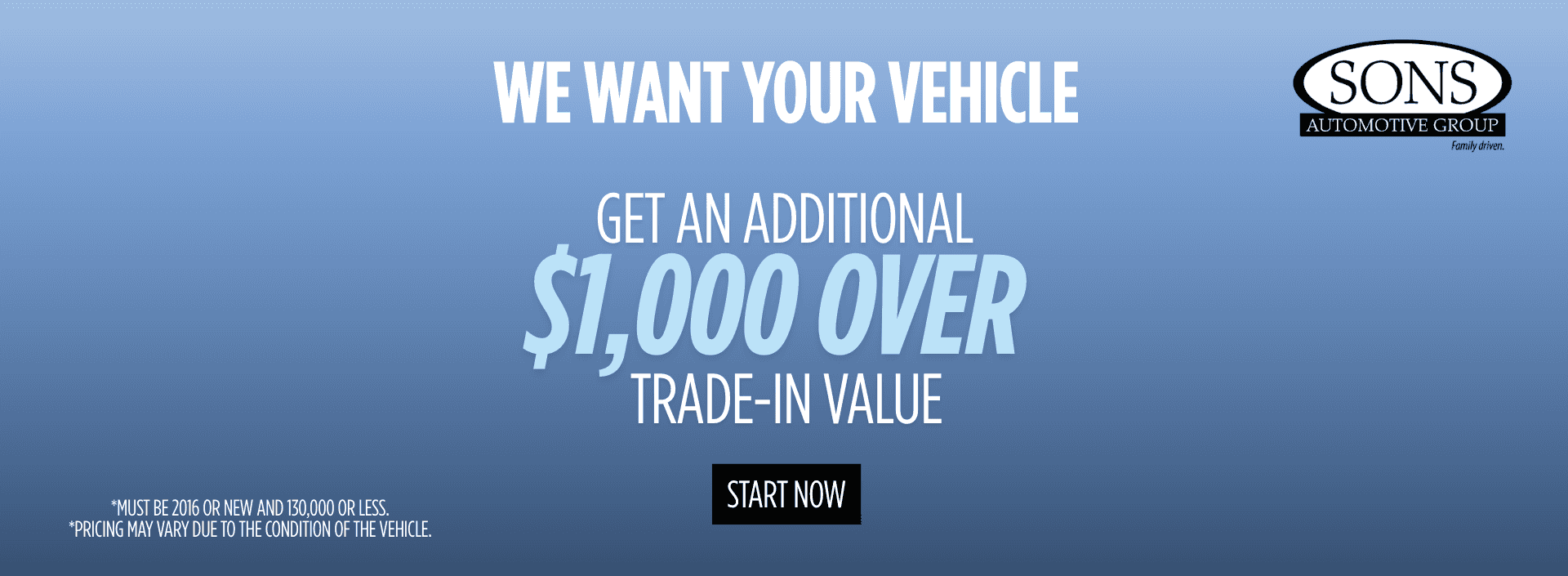 Trade in offer $1000 additional toward your trade