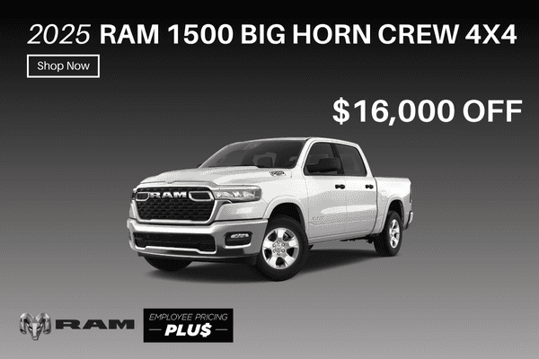 2025 Ram 1500 Big Horn Crew 4x4 $16.000 Off