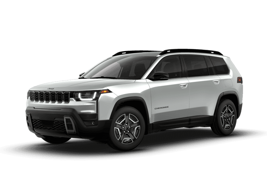 2026 CHEROKEE LAREDO 4X4 in Silver Zynith Clearcoat in three quarter angle