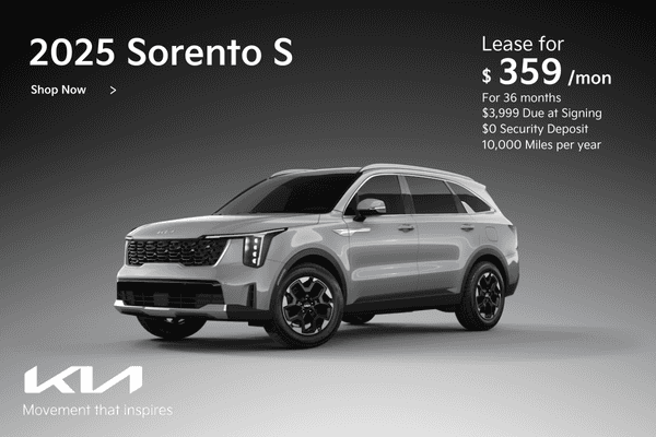 2025 KIA Sorento S lease starting at $359