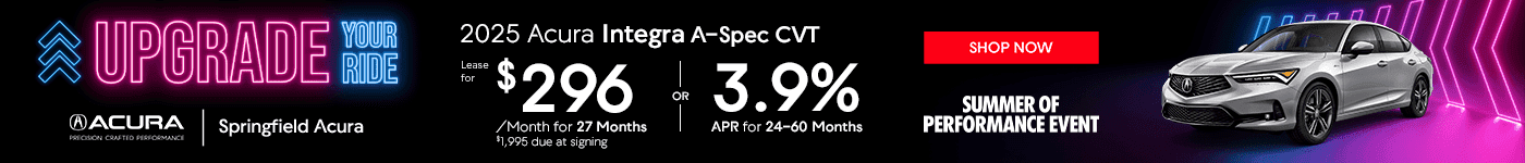 2025 Acura Integra A-SPEC Continuously Variable Transmission Subtext: Lease for $296/mo for 27 months $1,995.00 due at signing OR 3.9% APR for 24-60 months