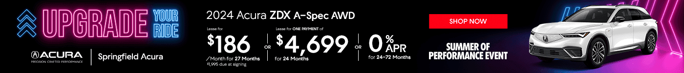 2024 Acura ZDX A-Spec AWD Subtext: Lease for $186/mo for 27 months $1,995.00 due at signing OR Lease for ONE PAYMENT of $4,699.00 for 24 months OR 0% APR for 24-72 months