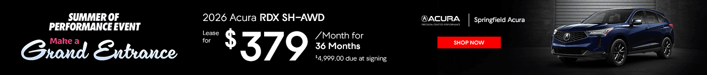2026 Acura RDX SH-AWD Lease for $379/mo for 36 months $4,999.00 due at signing