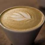 Cup of Coffee with steamed milk art design