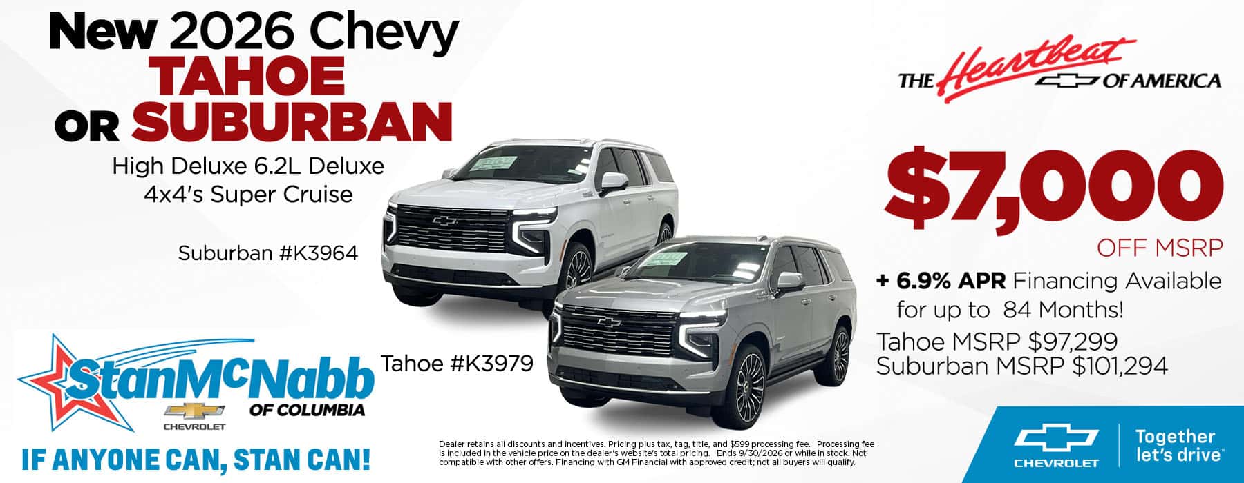 Tahoe and Suburban