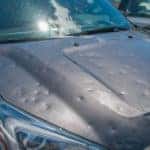 hail damage on a car hood