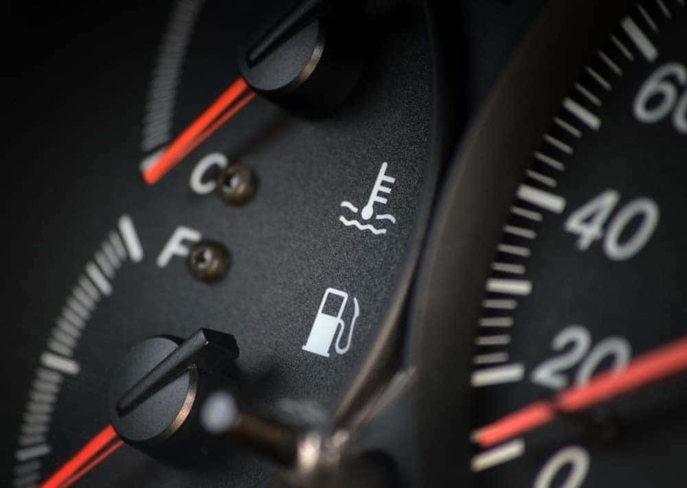 Dashboard gauges close-up view
