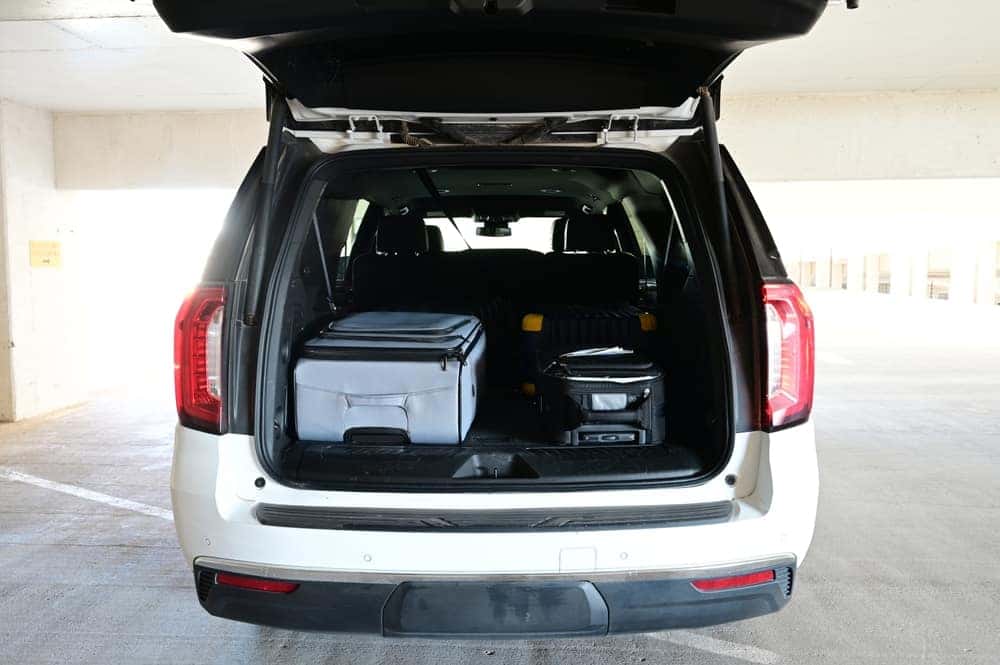 Back of an SUV