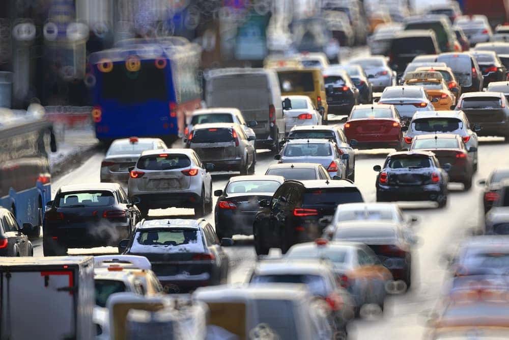 Many Cars on Road