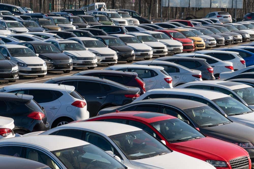 Used Cars for Sale on a Lot