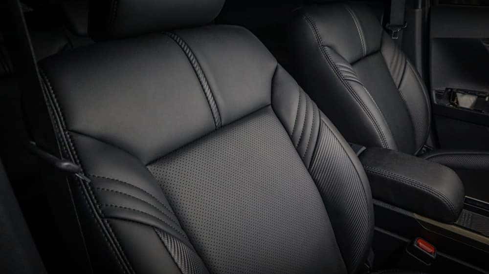 Black Leather Seats in a Vehicle